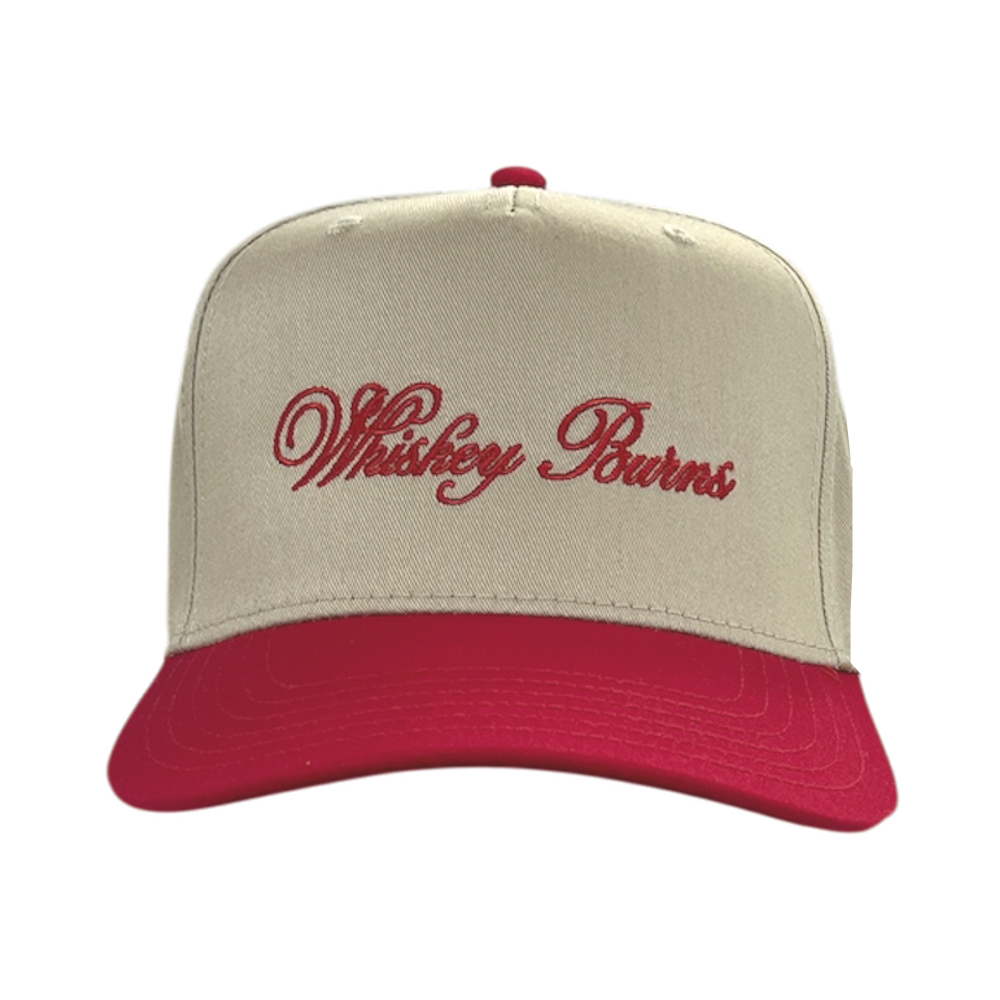 Khaki and Red Whiskey Burns Hat