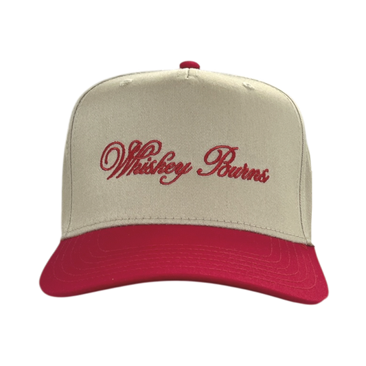 Khaki and Red Whiskey Burns Hat